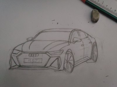 花young玩汽绘集结令奥迪rs7西装暴徒