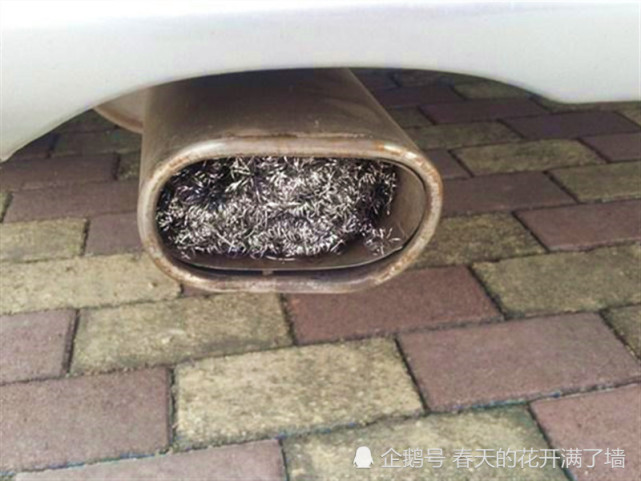 乱停车排气管被塞钢丝球维修工没用鲱鱼罐头和黄油就不错了