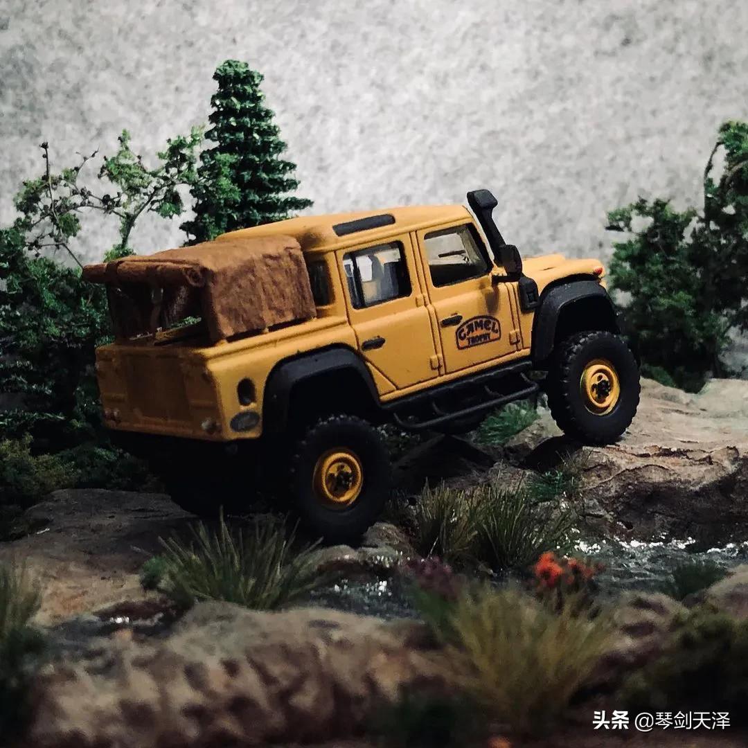 164改装风火轮路虎卫士皮卡改装前后对比及思路