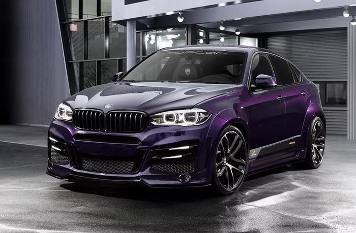 宝马x6m宽体低趴更添性能气势rcf宽体改装案例