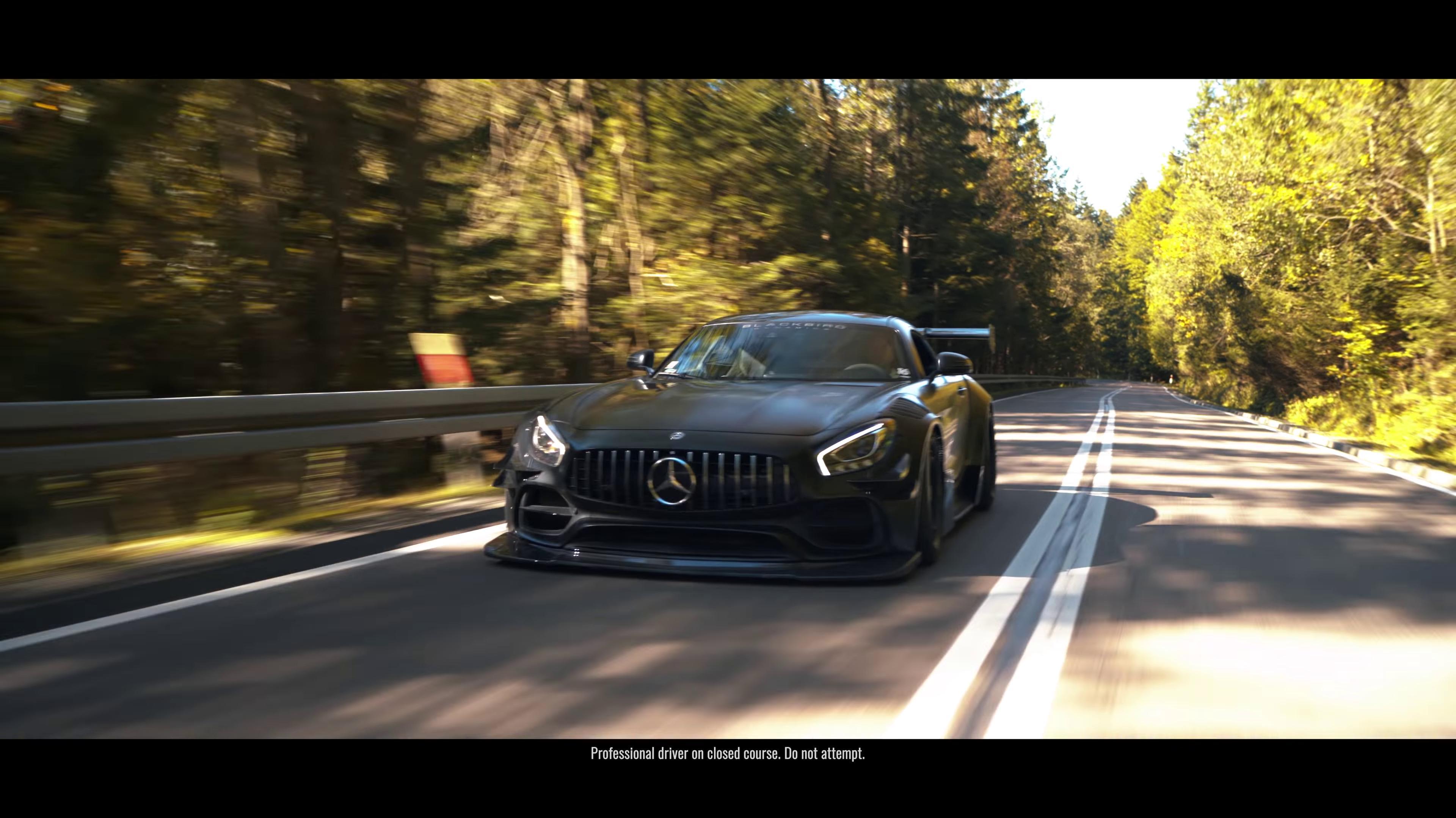 暗夜骑士奔驰amg gt-s改装版,宽体低趴战斗气息浓厚