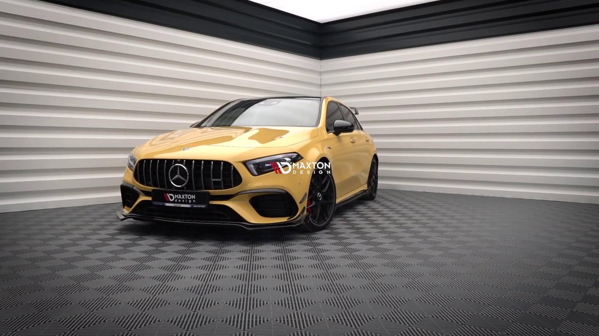 梅赛德斯奔驰 a45s 静态拍摄体验外形设计,车漆太有质感了