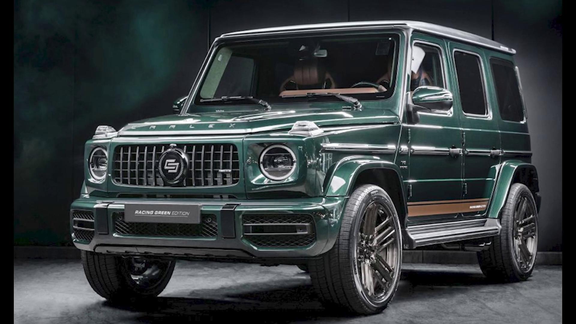 新梅赛德斯g63 amg赛车绿色版,外形硬朗,性能强悍