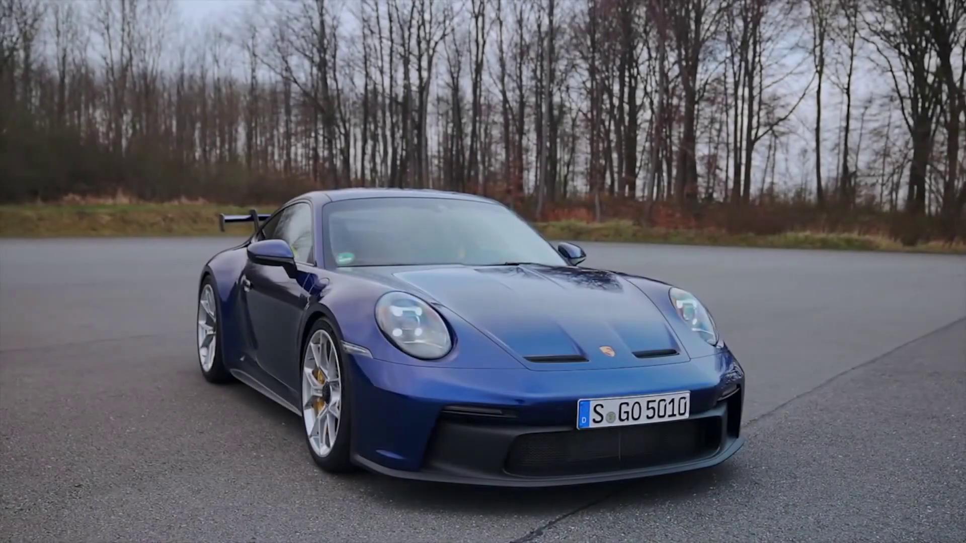 新款保时捷911 gt3采用龙胆蓝设计,空气动力学领域的