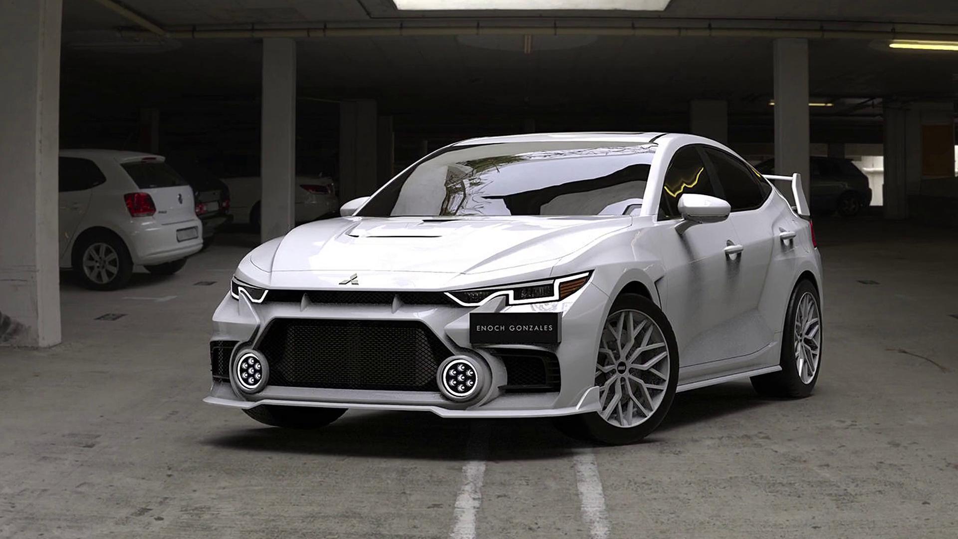 全新2022三菱lancer evo xii展示外观内饰,感觉最漂亮的车!