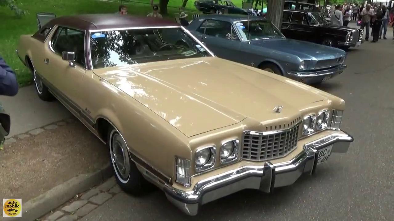 1973款古董车福特雷鸟,外形内饰细节展示