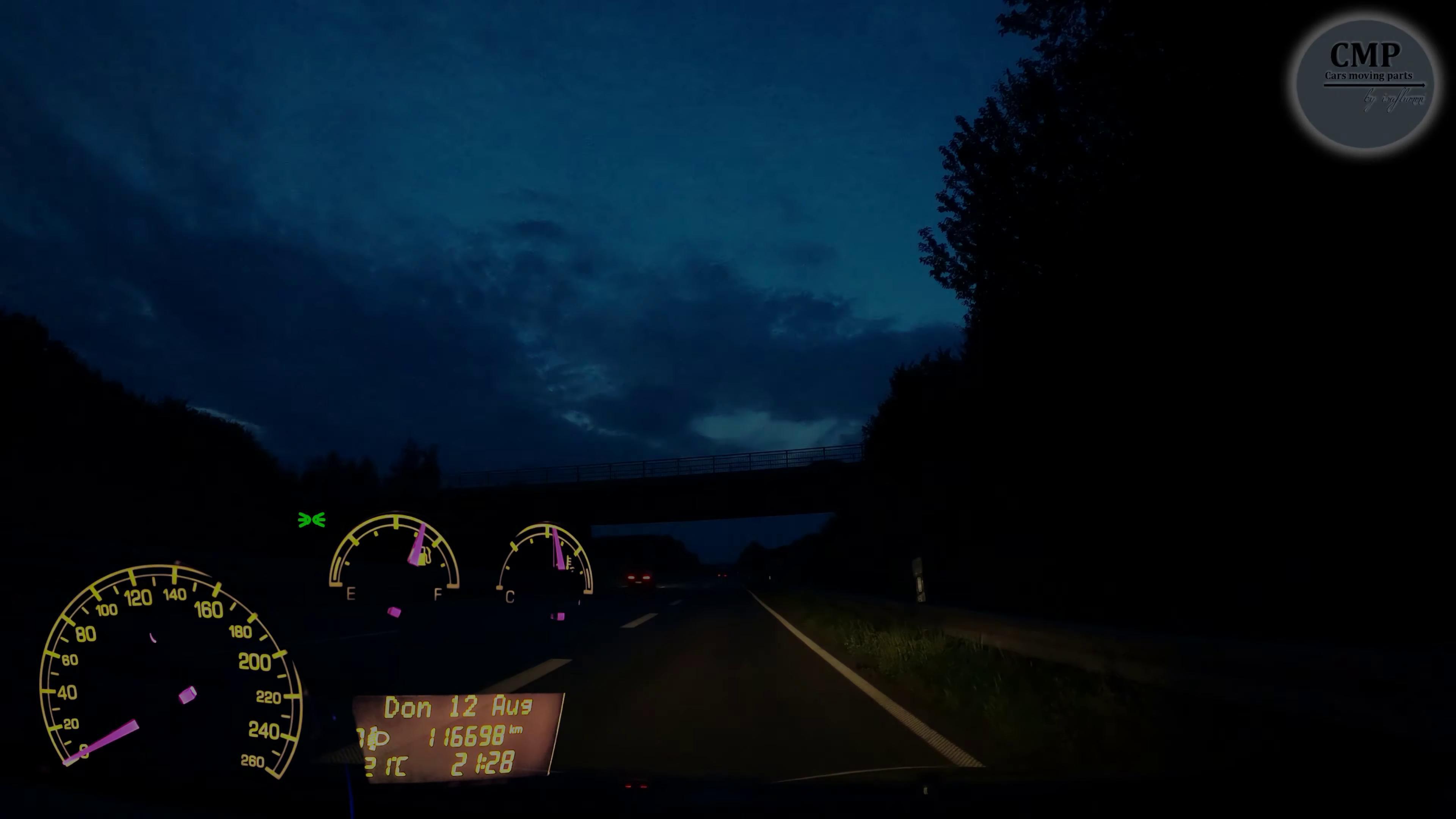 菲亚特布拉沃夜间第一视角试驾,时速开到两百,夜景太美