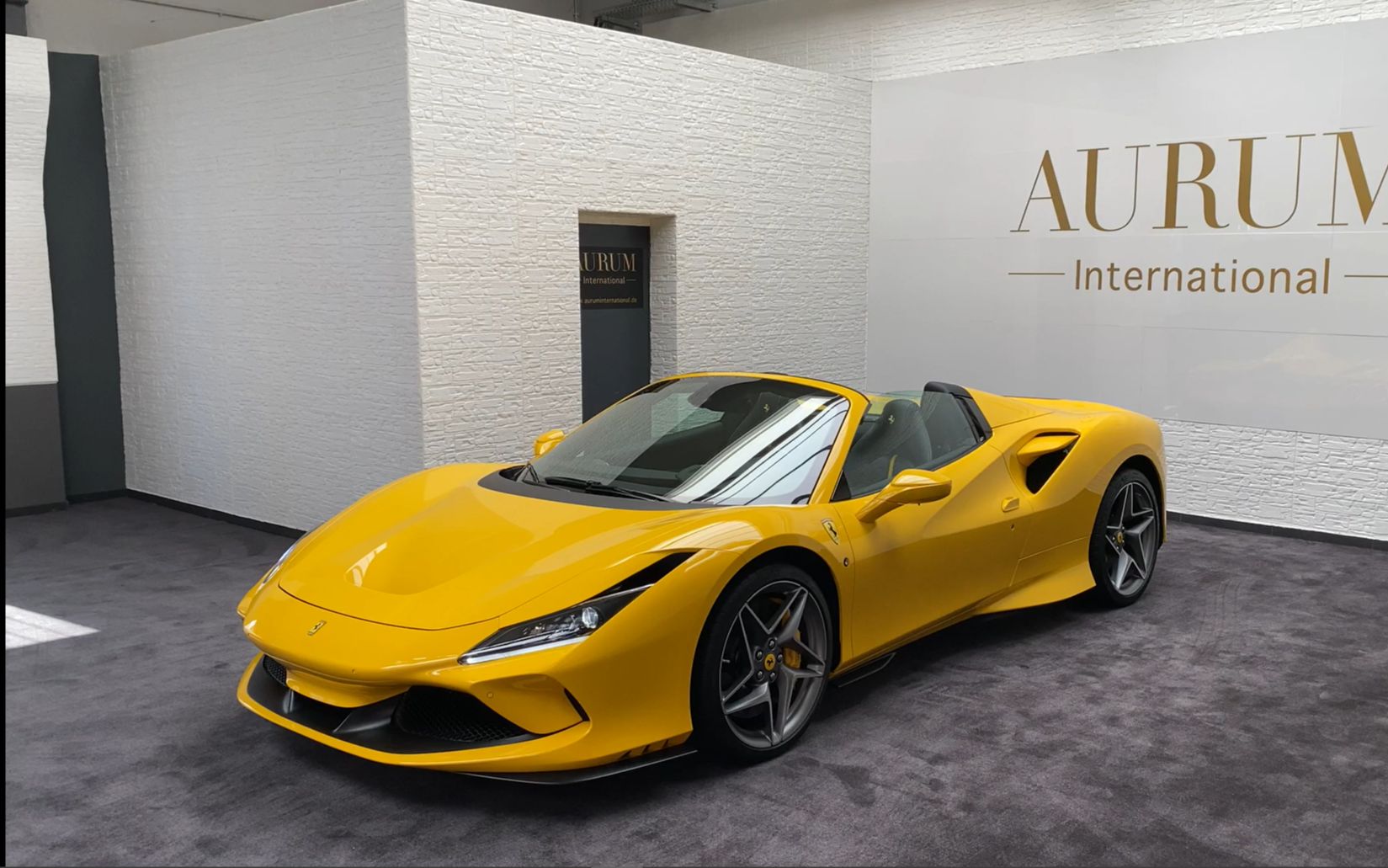 法拉利f8 spider 黄色敞篷 全方位超清鉴赏