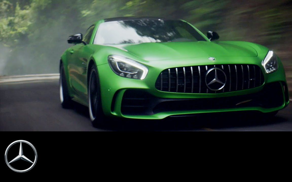 【奔驰广告】汉密尔顿驾驶amg gt-r绿魔