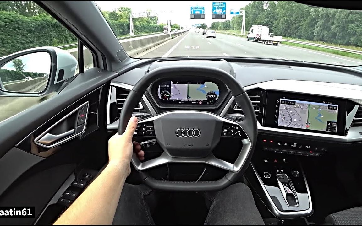 【第一视角】2021奥迪q4 40e-tron 试驾